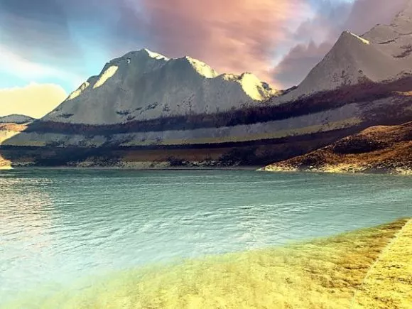 Mountain Lake 3d model