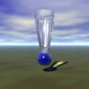 Glass Vase With Sphere Stand 3d model