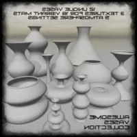 Raw Vases Set Decoration 3d model