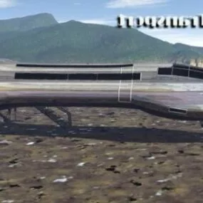 Futuristic Transport Plane 3d model