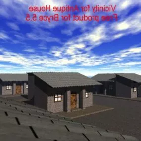Antique House With Sky Dome 3d model