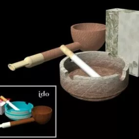Smoking Accessories Set 3d model