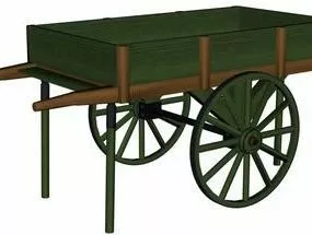 Vintage Wheels Cart Voiture 3d model