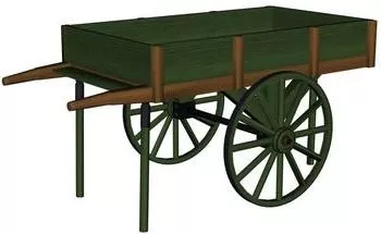 Simple Cart With Bicycle Wheels 3d model