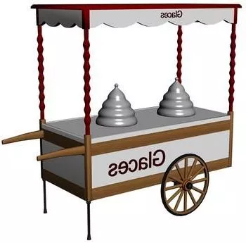 Vintage Cart Wood Brouette 3d model