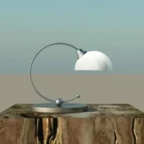 Modern Table Lamp White Shade 3d model