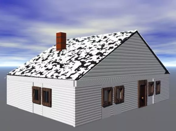 Wood House On Tree In Jungle 3d model