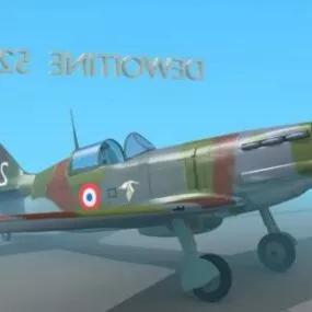 Ww2 Aircraft Dewoitine 520 3d model