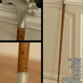 Walking Cane Granpa Equipment 3d model
