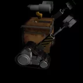 Rustic Wall E Futuristic Robot 3d model
