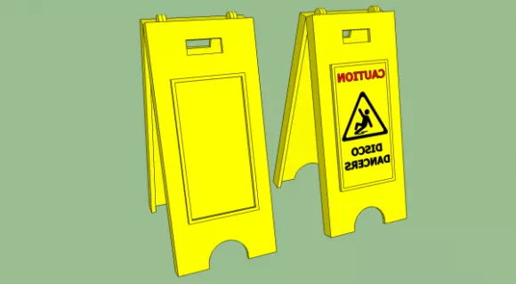 Plastic Warning Sign 3d model Plastic Warning Sign 3d model
