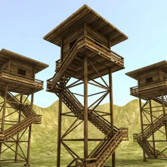 Wood Watch Tower 3d model Wood Watch Tower 3d model