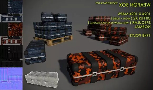 Weapon Box Pack 3d model Weapon Box Pack 3d model