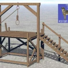 Western Gallows 3d model