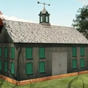 White Barn House, Roof House 3d model