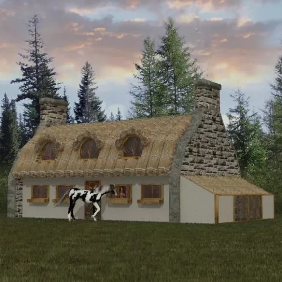 Irish Cottage House 3d model Irish Cottage House 3d model