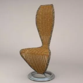 Wicker Chair Modernism Furniture 3d model