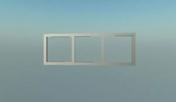 Home Wood Door With Frame On Top 3d model