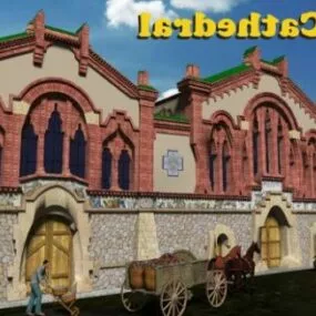 Wine Cathedral Ancient Building 3d model