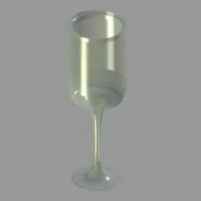 Wine Glass Transparent 3d model