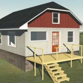 Country Barn House 3d model