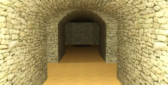 Rock Building Inside Space 3d model Rock Building Inside Space 3d model