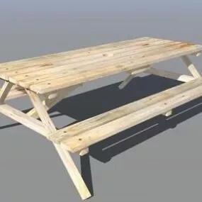 Outdoor Picnic Bench 3d model
