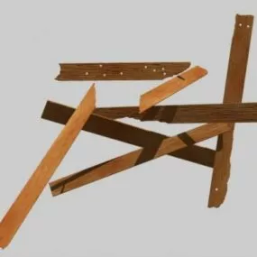 Wooden Pallet Planks 3d model
