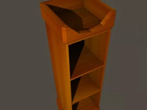 Walnut Bookcase 3d model