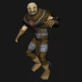Cartoon Man Worker Character 3d model