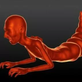Worm Monster Character 3d model