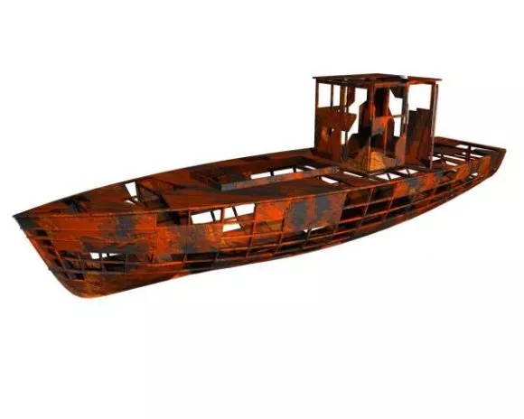 Speed Boat With Rescue Helicopter 3d model