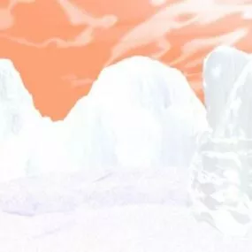White Abstract Landscape 3d model