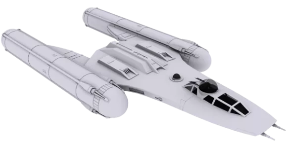 Space Dock Futuristic Spacecraft Station 3d model