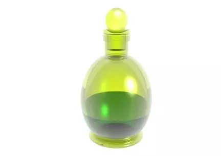 Glass Wine Bottle With Label 3d model