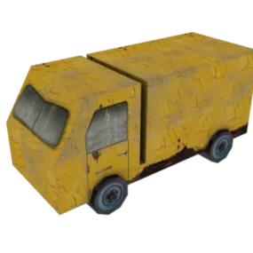 Rustic Yellow Truck 3d model