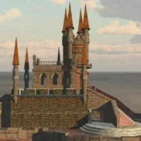Stone Medieval Castle 3d model