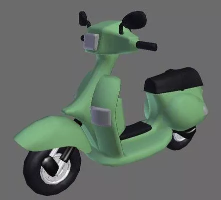 Old Vespa Scooter 3d model