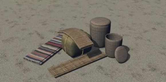 Market Building 3d model