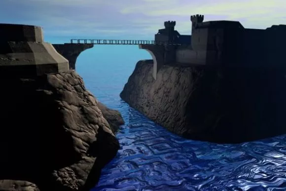 Concrete Bridge Concept 3d model