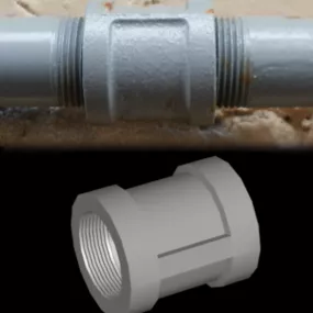 Joiner Threaded Pipe 3d model