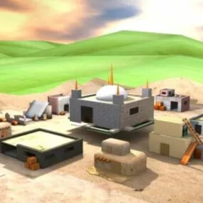 Afghanistan City Building 3d model