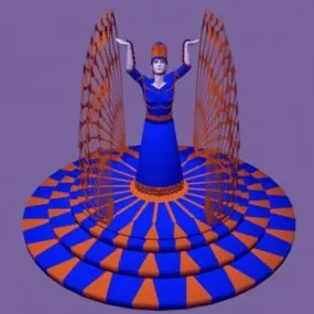 Dancing Girl Character 3d model