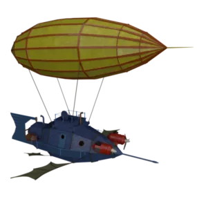 Vintage Fantasy Airship 3d model