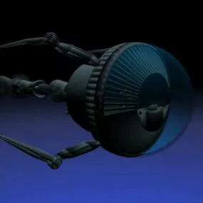 Ai Futuristic Scout Bug Spaceship 3d model