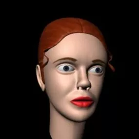 Girl Character Face 3d model