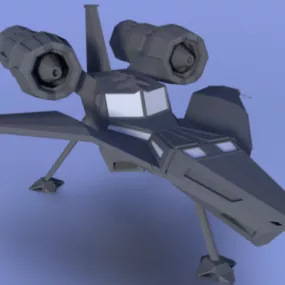Futuristic Jet Plane 3d model
