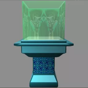 Big Aquarium On Stand 3d model