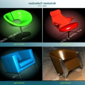 Modern Armchair Collection 3d model