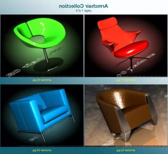 Salon Egg Armchair With Fixed Stand 3d model